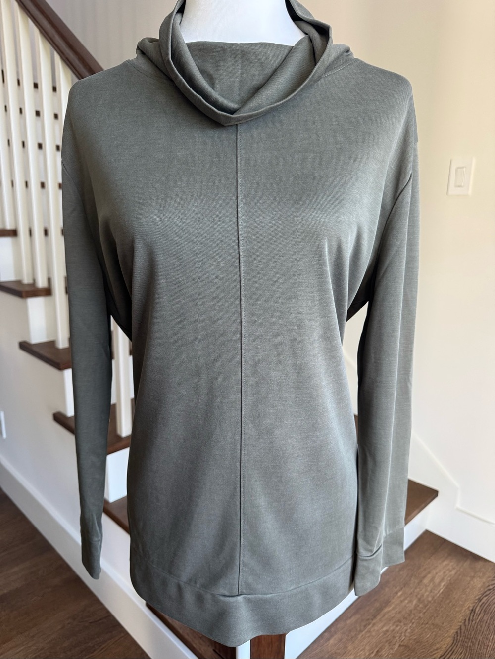 a new day Olive Green Knit Funnel Neck Pullover